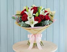 Букет цветов из:  Лилии и Розы #REPLACE_PRED# Анискино