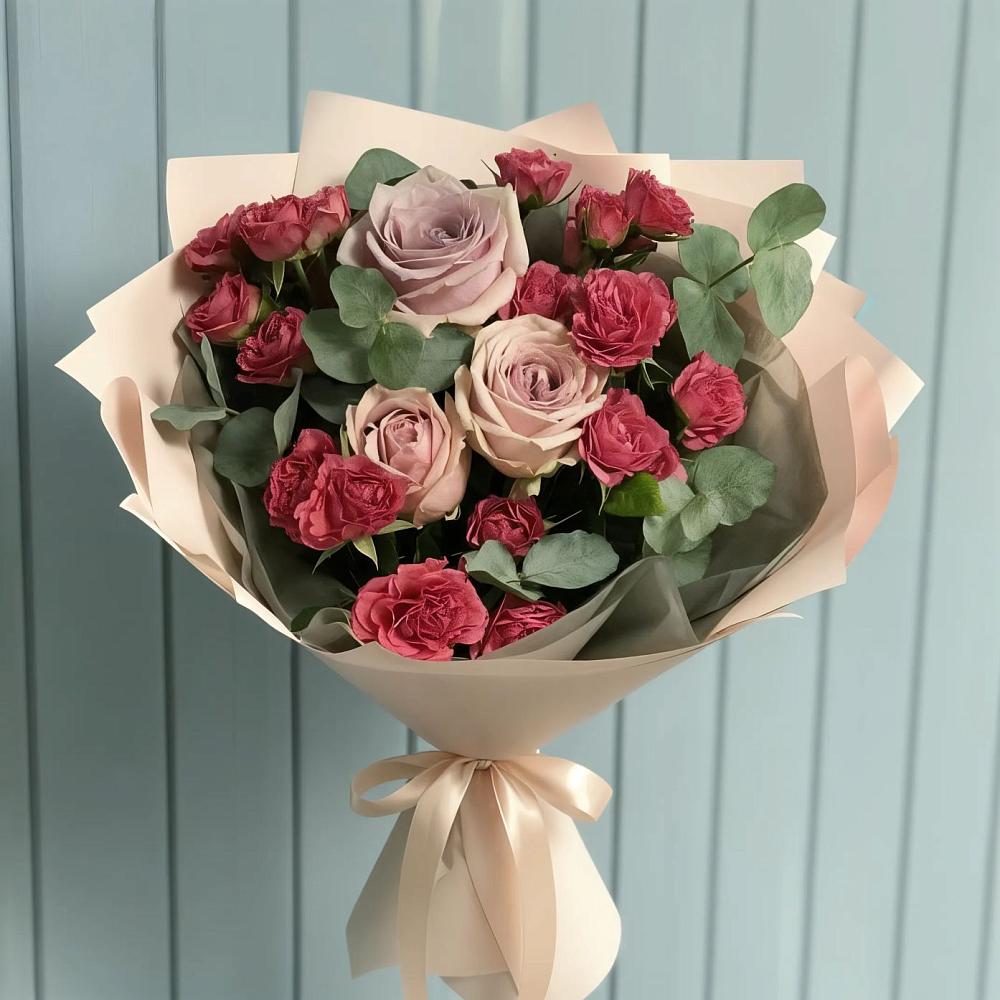 Букет цветов из: Гвоздики и Розы в Анискино