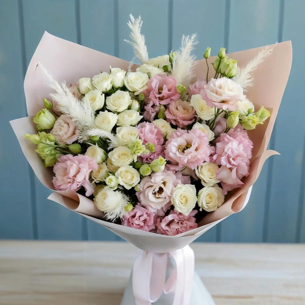 Букет цветов из: Альстромерии и Розы в Анискино