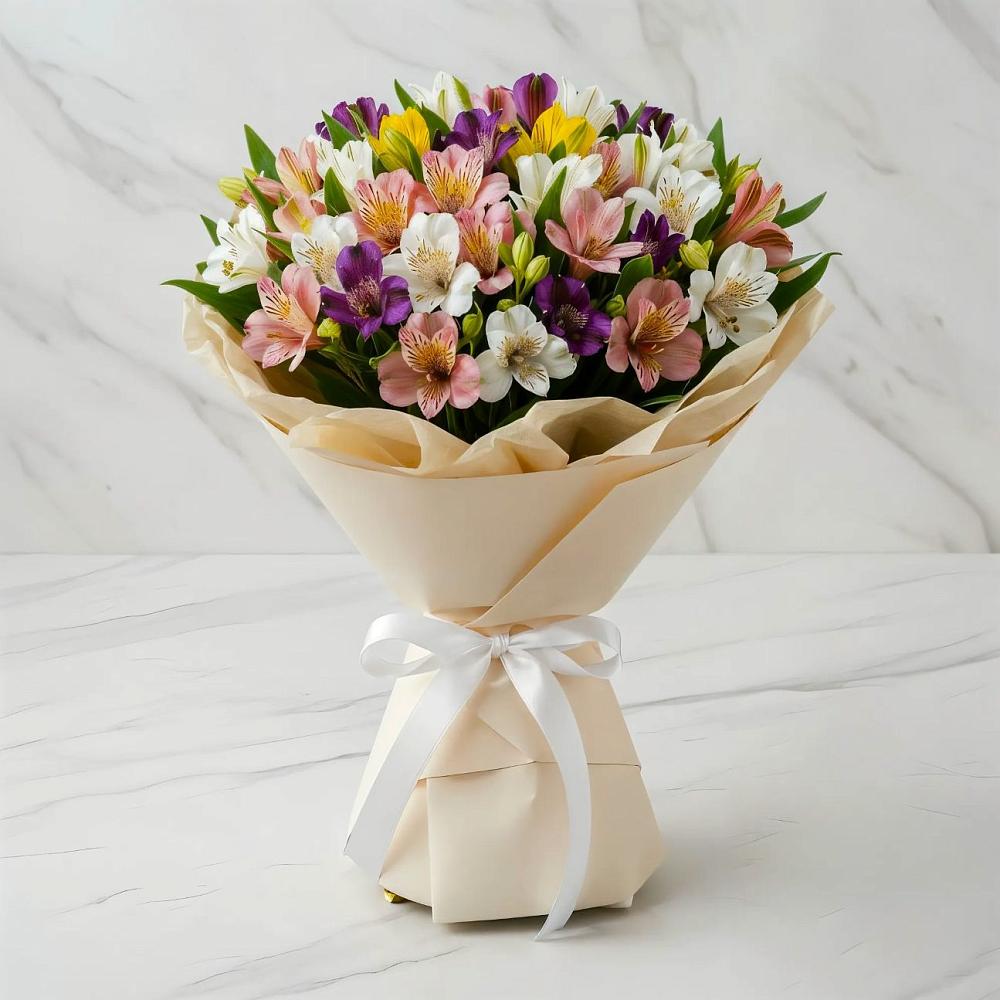 Букет цветов из: Альстромерии в Анискино