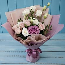 Букет цветов из:  Розы и Лизиантусы #REPLACE_PRED# Анискино