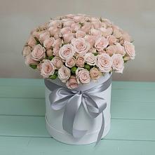 Цветочная композиция из Розы в шляпной коробке в Анискино