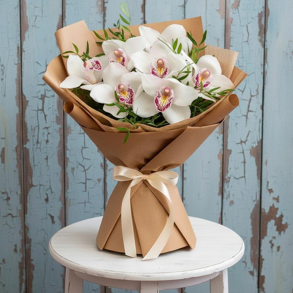 Букет цветов из: Орхидеи и Розы в Анискино