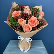 Букет цветов из:  Розы и Альстромерии в Анискино