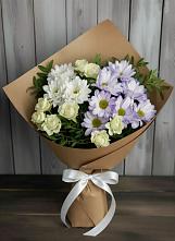 Букет цветов из:  Хризантемы и Розы #REPLACE_PRED# Анискино