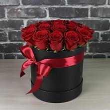 Цветочная композиция из Розы в шляпной коробке в Анискино