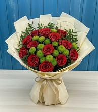 Букет цветов из:  Розы и Хризантемы в Анискино