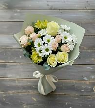 Букет цветов из:  Альстромерии, Розы и Хризантемы в Анискино