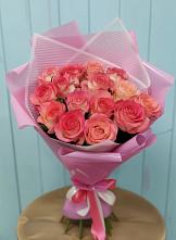 Букет 15 Розовых роз Равель в Анискино