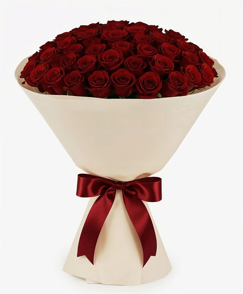 Букет 101 Бордовая роза Блэк Бакарра в Анискино