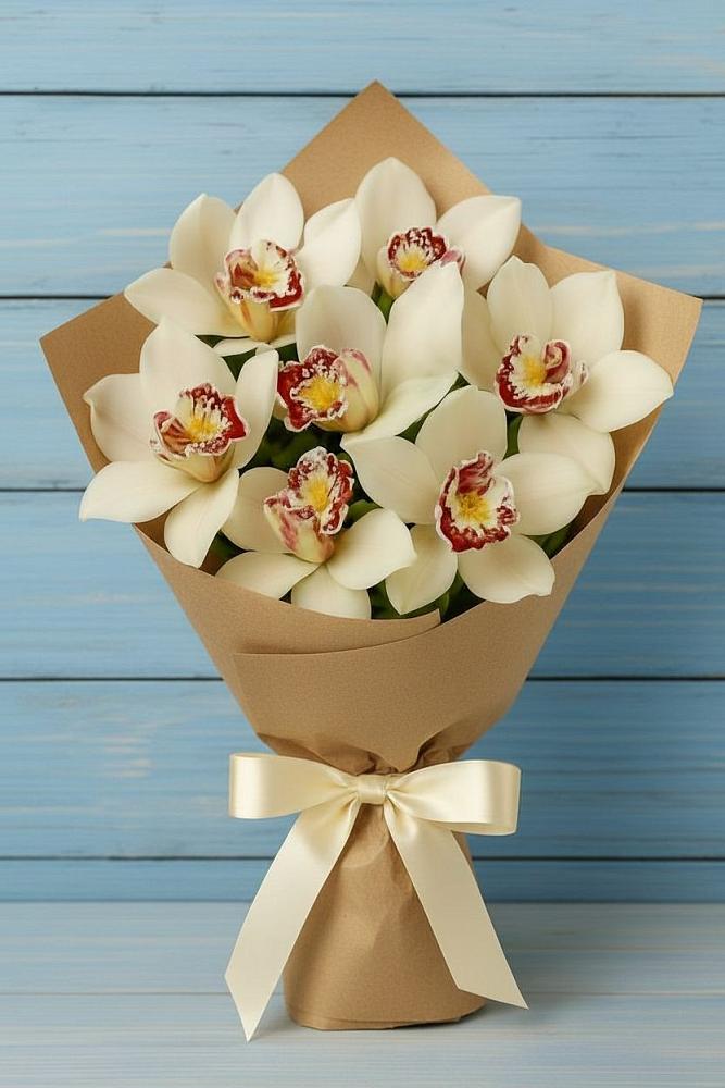 Букет цветов из: Орхидеи и Розы в Анискино