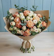 Букет цветов из:  Альстромерии и Розы в Анискино